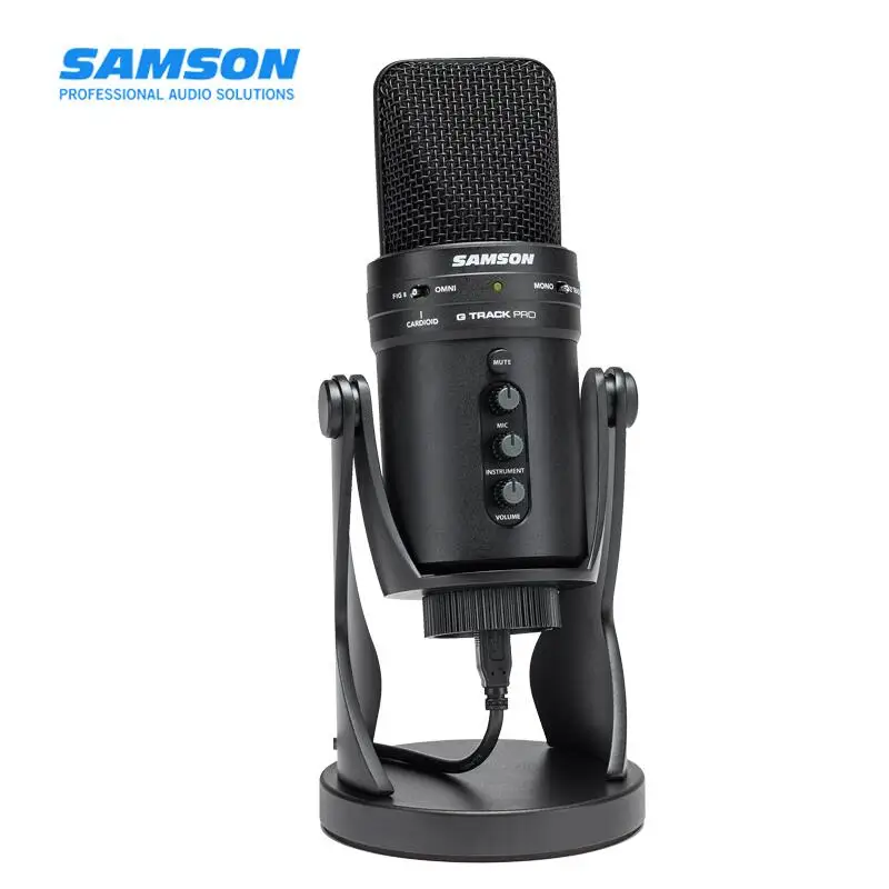 Samson G-Track Pro all-in-one large-diaphragm USB microphone Plug-and-play Includes Audio Interface and Mini-mixer
Samson G-Track Pro all-in-one large-diaphragm USB microphone Plug-and-play Includes Audio Interface and Mini-mixer