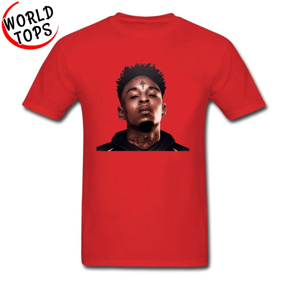 21SAVAGE Group Mother Day Cotton Fabric Crew Neck Mens Tops T Shirt Simple Style Clothing Shirt Family Short Sleeve Tshirts 21SAVAGE red