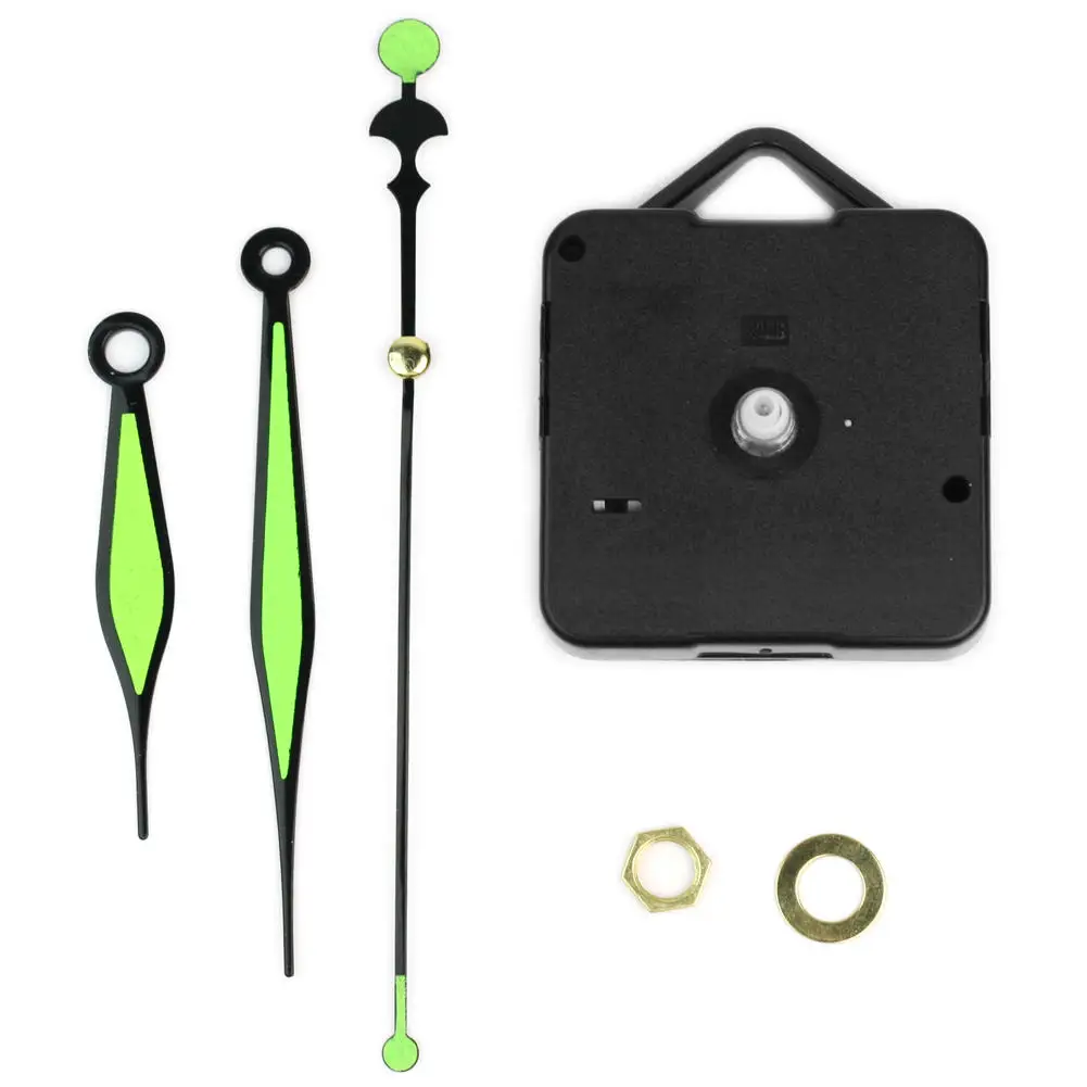 2016 Black Quartz Clock Spindle Movement Mechanism DIY Repair Parts Set Kit + Greem Luminous Hands
2016 Black Quartz Clock Spindle Movement Mechanism DIY Repair Parts Set Kit + Greem Luminous Hands