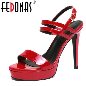 FEDONAS Sexy Women Elegant High Heels Prom Party Wedding Night Club Pumps Fashion Shoes Woman Patent Leather Platform Sandals
FEDONAS Sexy Women Elegant High Heels Prom Party Wedding Night Club Pumps Fashion Shoes Woman Patent Leather Platform Sandals