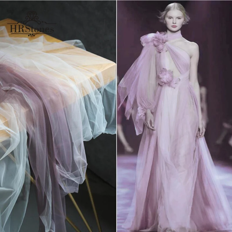 Original Pink Black Powder White Gradient Mesh Fabric Light Translucent Elastic Color Background Dress Designer Fashion Fabric
Original Pink Black Powder White Gradient Mesh Fabric Light Translucent Elastic Color Background Dress Designer Fashion Fabric