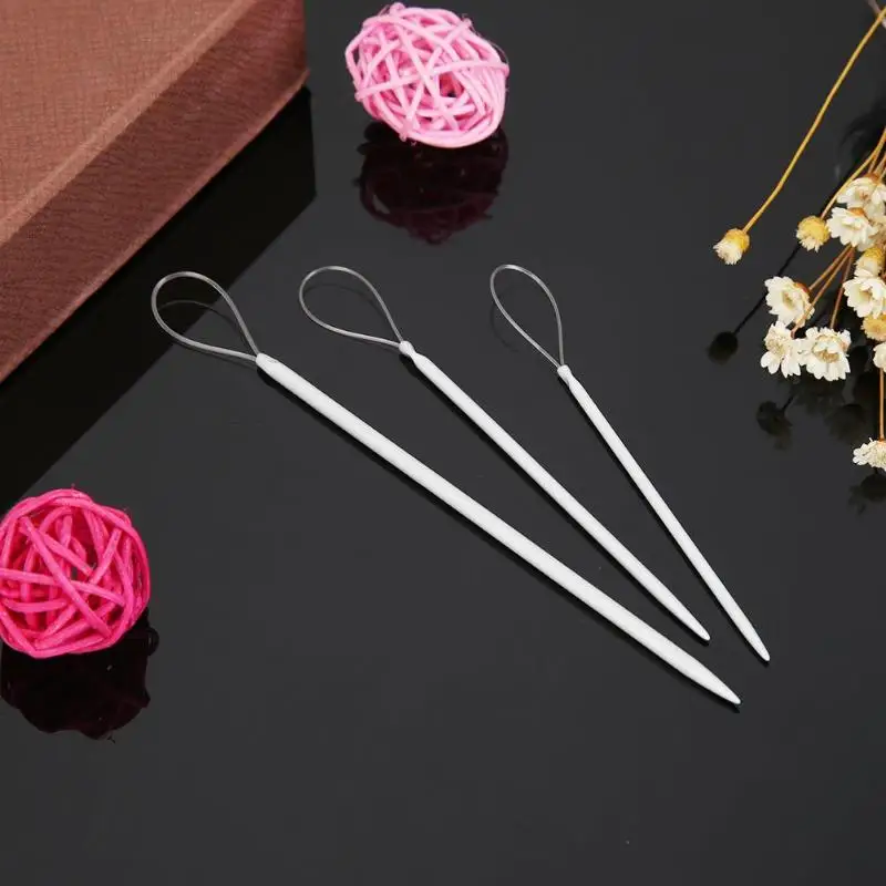 3pcs Nylon Thread Threader Sweater Crochet Needle Knitting Pulling Tools Rope Wearing Sewing Accessories
3pcs Nylon Thread Threader Sweater Crochet Needle Knitting Pulling Tools Rope Wearing Sewing Accessories