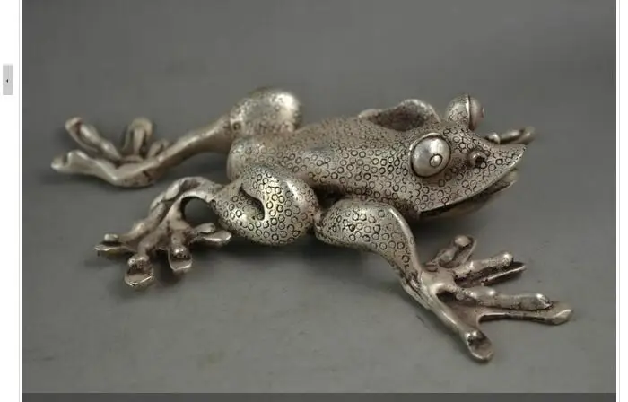 HANDWORK UNIQUE SILVER COPPER ELEPHANT Rare Old Decorated Handwork Tibet Silver Carving A Naughty Frog Elegant Statue
HANDWORK UNIQUE SILVER COPPER ELEPHANT Rare Old Decorated Handwork Tibet Silver Carving A Naughty Frog Elegant Statue