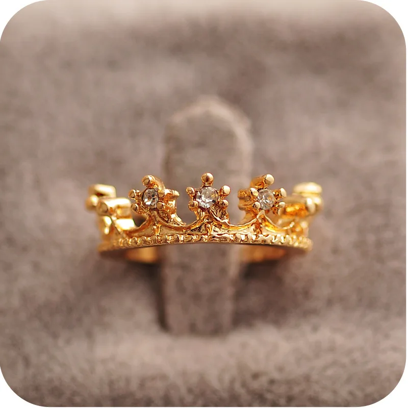 New Fashion Flash Drill Crown Ring Jewelry Shiny Elegant Beauty Ring Lovely Cute Gold Silver Crown Crystal Rhinestone Ring
New Fashion Flash Drill Crown Ring Jewelry Shiny Elegant Beauty Ring Lovely Cute Gold Silver Crown Crystal Rhinestone Ring