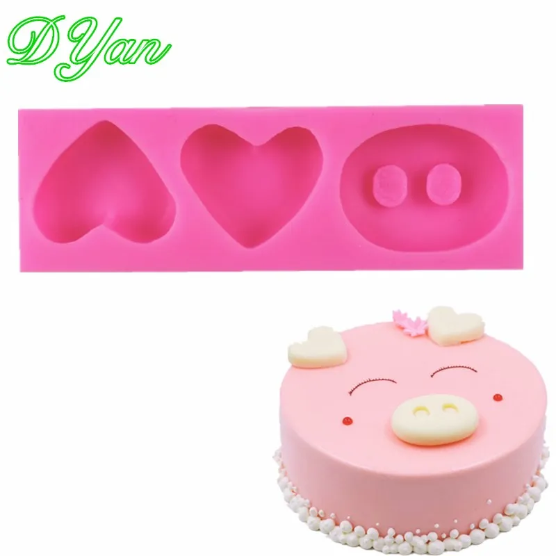New Pig Nose Ears Shaped Silicone Soap Mold Cake Decoration Fondant Cake 3D Mold Food Grade Silicone Mould Cake Tools A1736
New Pig Nose Ears Shaped Silicone Soap Mold Cake Decoration Fondant Cake 3D Mold Food Grade Silicone Mould Cake Tools A1736