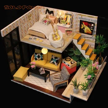 DIY Wooden House Miniaturas with Furniture DIY Miniature House Dollhouse Toys for Children Christmas and Birthday Gifts
DIY Wooden House Miniaturas with Furniture DIY Miniature House Dollhouse Toys for Children Christmas and Birthday Gifts