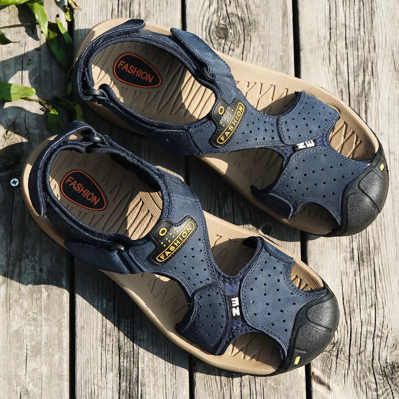 Men Sandals Genuine Leather Cowhide Male Summer Shoes Outdoor Beach Slippers Casual Suede Leather Gladiator Sandals Plus Size 47
Men Sandals Genuine Leather Cowhide Male Summer Shoes Outdoor Beach Slippers Casual Suede Leather Gladiator Sandals Plus Size 47