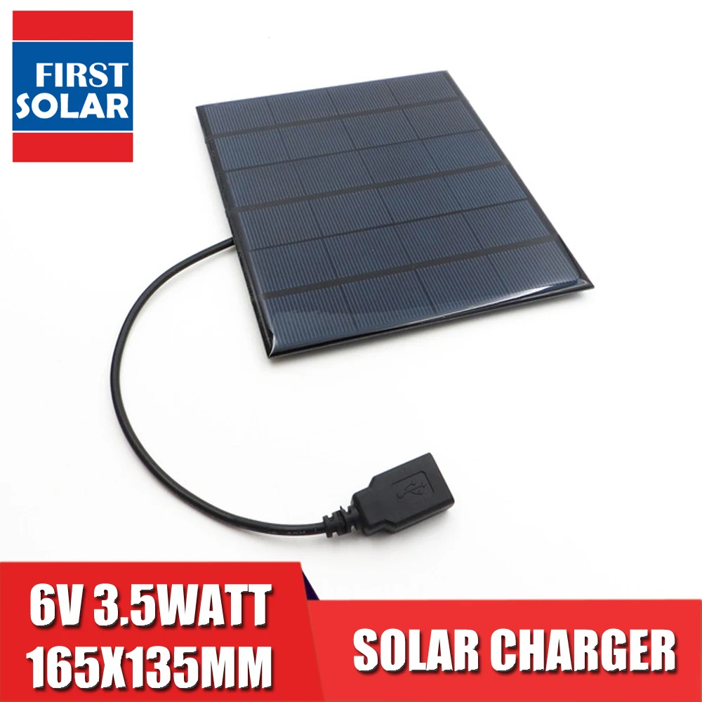 6V 3.5Watt Solar Panel Powerbank Charger Polycrystalline Solar Cell DIY Solar Charge Battery 5V USB output Solar Panel 6VDC
6V 3.5Watt Solar Panel Powerbank Charger Polycrystalline Solar Cell DIY Solar Charge Battery 5V USB output Solar Panel 6VDC