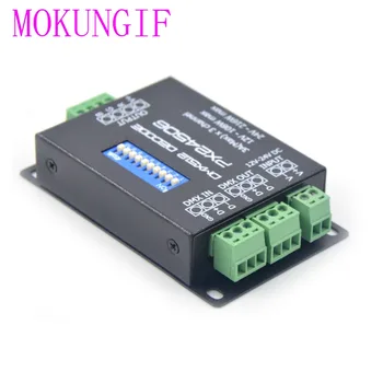 PX24506 DMX 512 Decoder Driver Amplifier Controller For RGB LED Strip Module 9A DMX 512 Amplifier DC12V-24V
PX24506 DMX 512 Decoder Driver Amplifier Controller For RGB LED Strip Module 9A DMX 512 Amplifier DC12V-24V