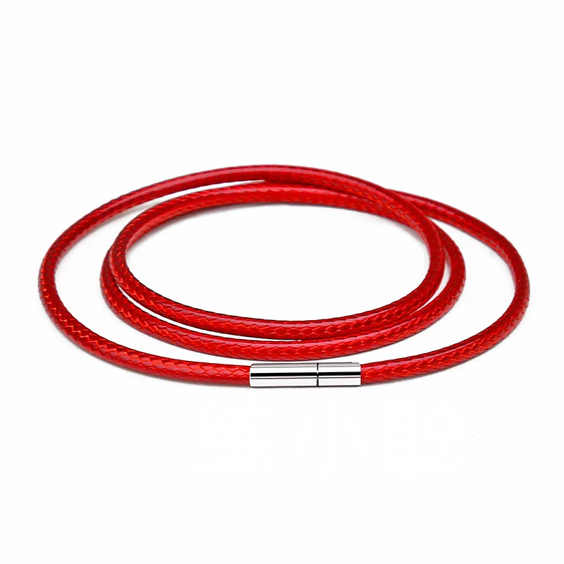 Ms Betti Necklace 2mm 16" to 28" PU leather cord string rope chain with rotary buckle for diy necklace in black red coffee color
Ms Betti Necklace 2mm 16" to 28" PU leather cord string rope chain with rotary buckle for diy necklace in black red coffee color
