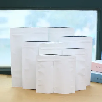 100pcs White kraft paper bag aluminum self-supporting ziplock food bag tea coffee candy nut bags
100pcs White kraft paper bag aluminum self-supporting ziplock food bag tea coffee candy nut bags