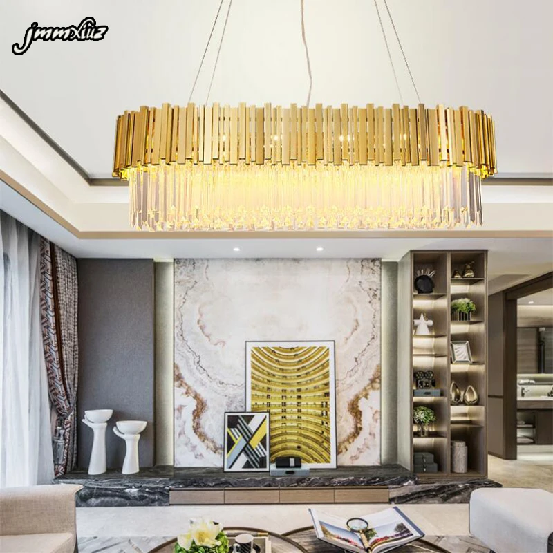 jmmxiuz Luxury Modern Crystal Chandelier For Dining Room Rectangle Luxury Living Room Hanging Gold LED Crystal Lamps
jmmxiuz Luxury Modern Crystal Chandelier For Dining Room Rectangle Luxury Living Room Hanging Gold LED Crystal Lamps