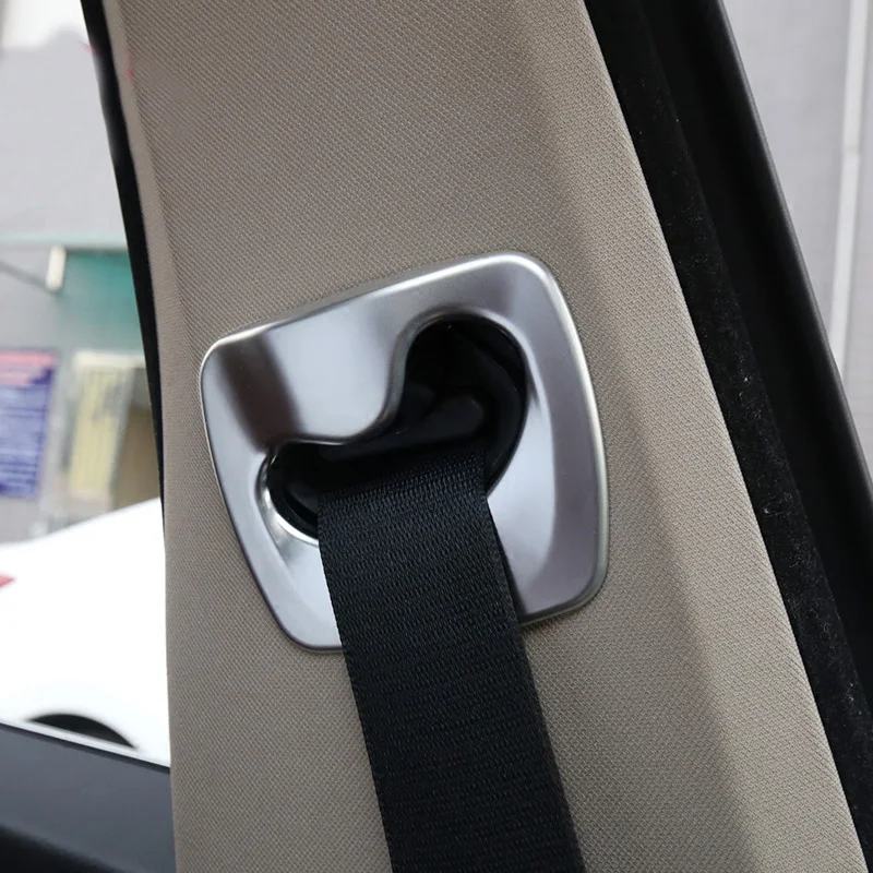 Фото Chrome B Pillar Seat Safety Belt Frame Cover Trim Fit for BMW 3 4 5 Series X5 F30 F31 F32 F36 F10 F16 F18 E70 Accessories | Автомобили и