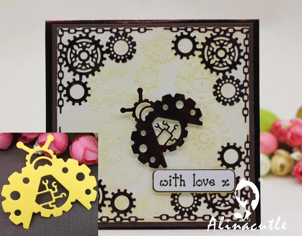 AlinaCraft METAL CUTTING DIES cut gear steampunk wheel beetle Scrapbook paper craft handmade card album punch knife art cutter
AlinaCraft METAL CUTTING DIES cut gear steampunk wheel beetle Scrapbook paper craft handmade card album punch knife art cutter