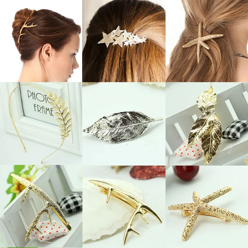New Fashion Girl Five-pointed Star leaf Hairpin Beauty Hair Clip for women Head Hair Accessories hair bows modis toka Wholesale
New Fashion Girl Five-pointed Star leaf Hairpin Beauty Hair Clip for women Head Hair Accessories hair bows modis toka Wholesale