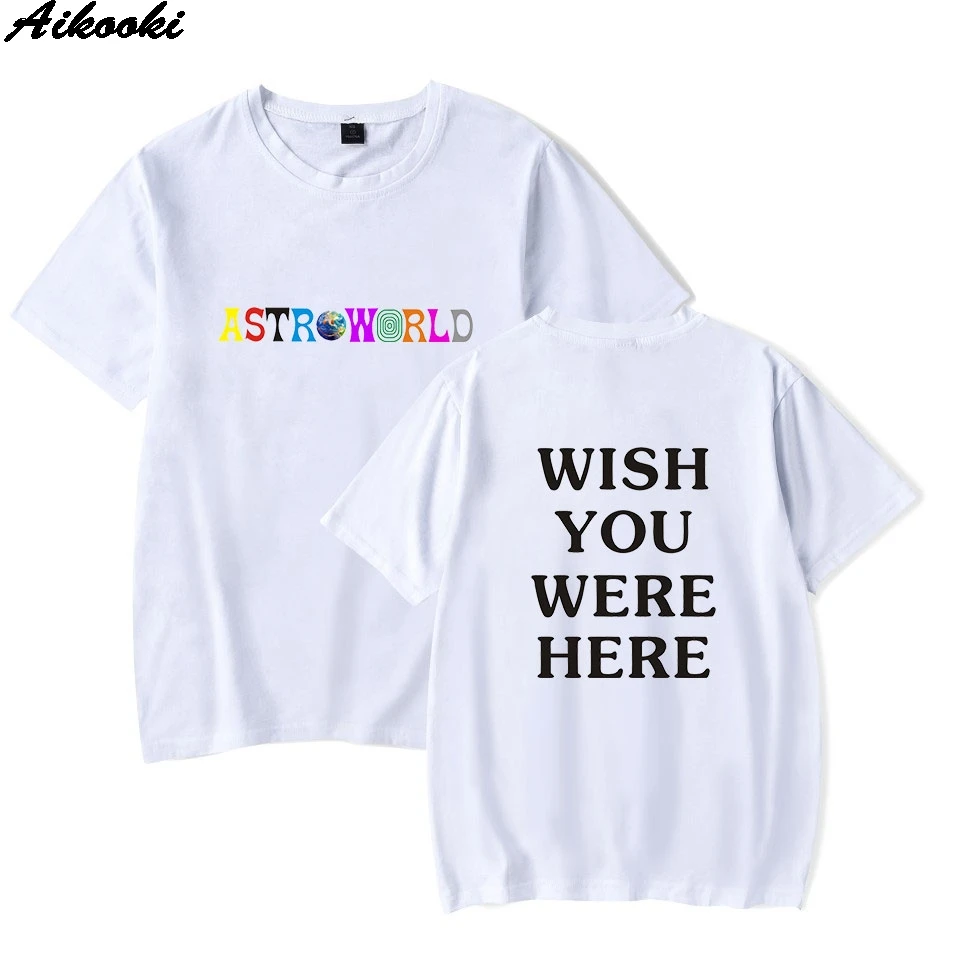 Популярная футболка s ASTROWORLD Mannen/Vrouwen хип хоп Korte Mouw Zomer с принтом Повседневная mannen