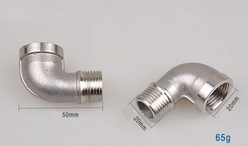 2pcs 304 Stainless Steel thickening G1/2" Female Male L Type pipe gas pipe fittings Elbow Tube Connectors
2pcs 304 Stainless Steel thickening G1/2" Female Male L Type pipe gas pipe fittings Elbow Tube Connectors
