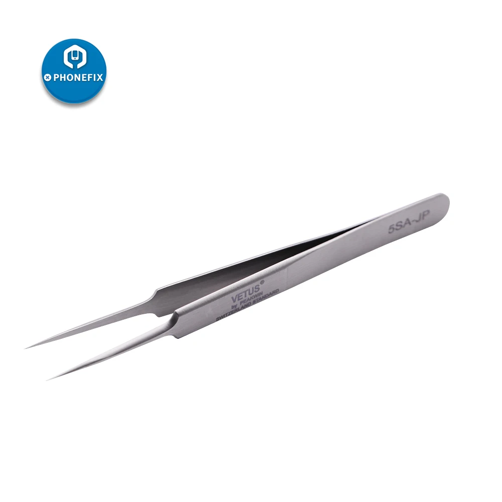 PHONEFIX VETUS 5SA-JP Stainless Steel Tweezers Mobile Phone Repair Hand Tool Motherboard Soldering Repair Tool For iPhone iPad
PHONEFIX VETUS 5SA-JP Stainless Steel Tweezers Mobile Phone Repair Hand Tool Motherboard Soldering Repair Tool For iPhone iPad