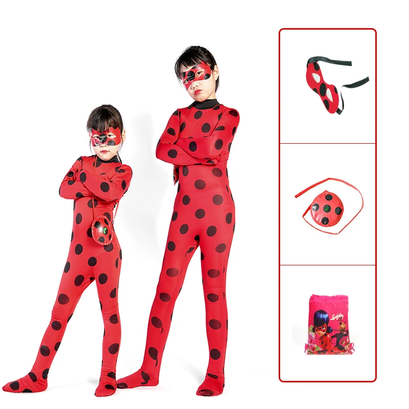 Lady Bug,Kids Girls Sexy Children Girl Spandex Disfraz Ladybug With Wig Bag Adult Romper Ror Halloween Cosplay Unicorn Party
Lady Bug,Kids Girls Sexy Children Girl Spandex Disfraz Ladybug With Wig Bag Adult Romper Ror Halloween Cosplay Unicorn Party
