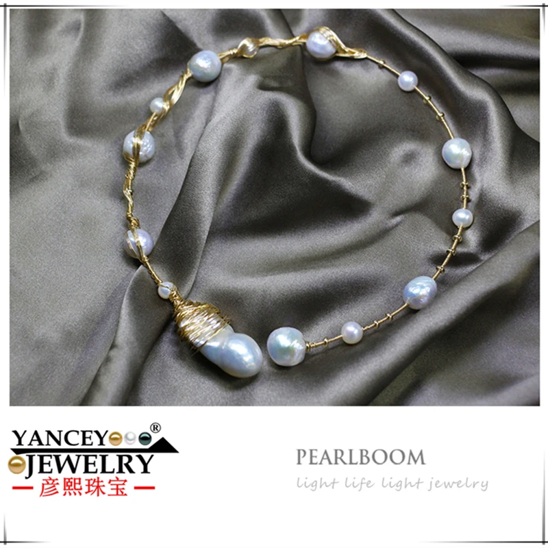2019 New popular elements Original design Natural Baroque pearl necklace women Fine jewelry with 9k gold hand-woven production
2019 New popular elements Original design Natural Baroque pearl necklace women Fine jewelry with 9k gold hand-woven production