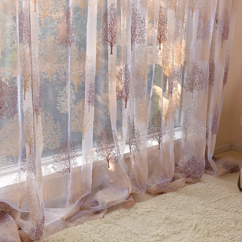 Promo Heisser Verkauf Gradient Sheer Vorhang Tull Fenster