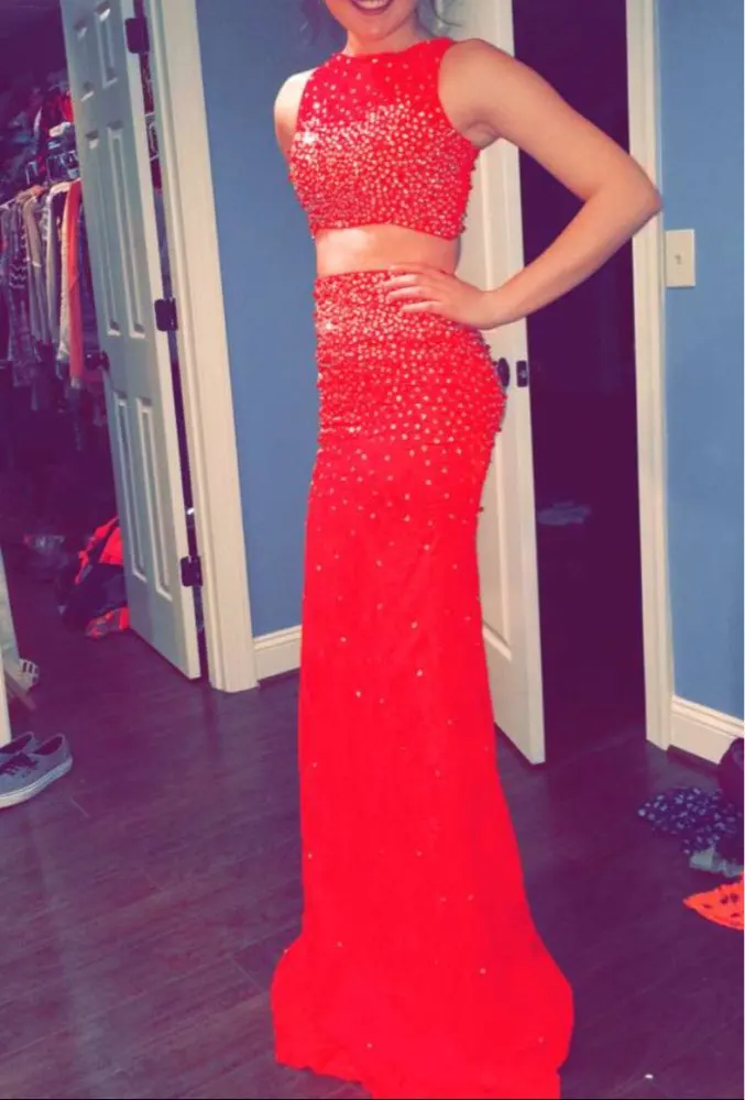 free shipping 2 Pieces Prom Vestidos De Madrinha 2019 New Arrival Scoop Beads Crystal Floor Length Long Chiffon bridesmaid Dress
free shipping 2 Pieces Prom Vestidos De Madrinha 2019 New Arrival Scoop Beads Crystal Floor Length Long Chiffon bridesmaid Dress