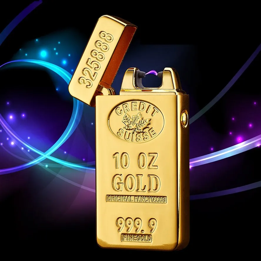 2016 New Luxury Gold Arc Pulse Ligther USB charge Electronic Cigarette Lighters Flameless Windproof Electric Lighter Man Gift
2016 New Luxury Gold Arc Pulse Ligther USB charge Electronic Cigarette Lighters Flameless Windproof Electric Lighter Man Gift