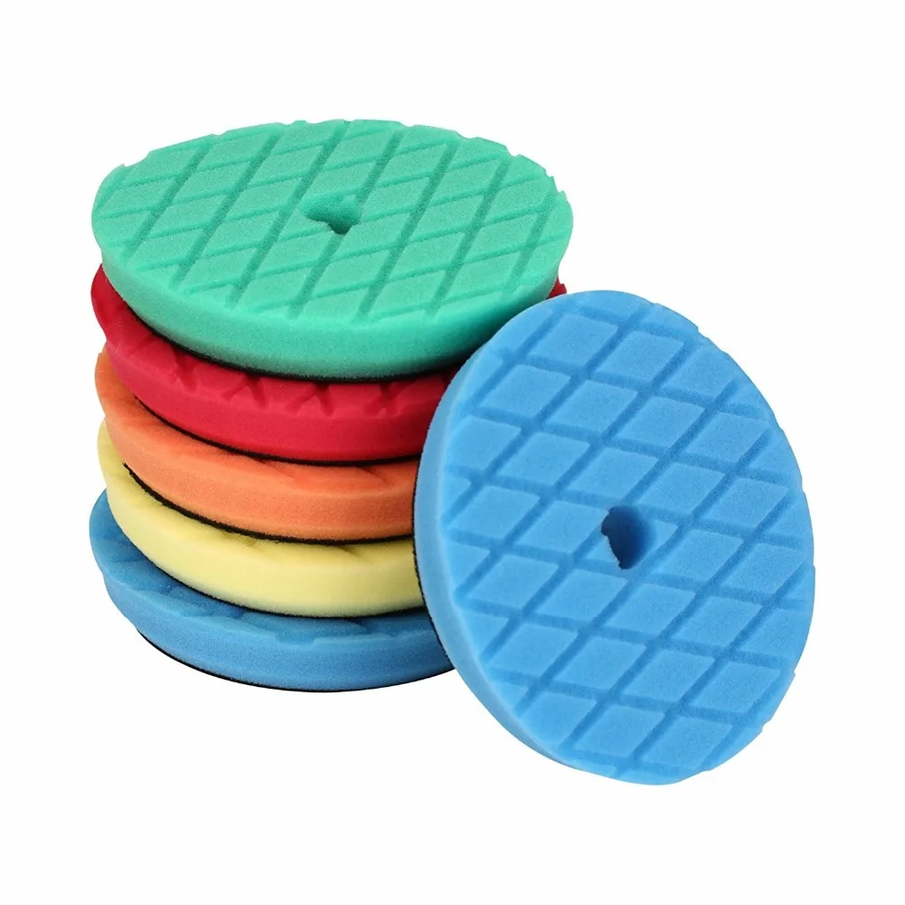 SPTA 6inch 150mm Pad Light Cut And Finish Buffing Polishing Pads Set For RO/DA Car Buffer Polisher Sander Mix Color 5Pcs
SPTA 6inch 150mm Pad Light Cut And Finish Buffing Polishing Pads Set For RO/DA Car Buffer Polisher Sander Mix Color 5Pcs