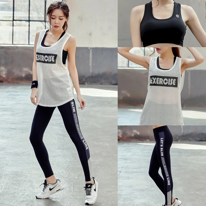Yoga Suits Women Gym Clothes Fitness Running Tracksuit Sports 3 in 1 Vest+Bra+Pants Leggings 3 Piece Set Plus Size For Girls
Yoga Suits Women Gym Clothes Fitness Running Tracksuit Sports 3 in 1 Vest+Bra+Pants Leggings 3 Piece Set Plus Size For Girls