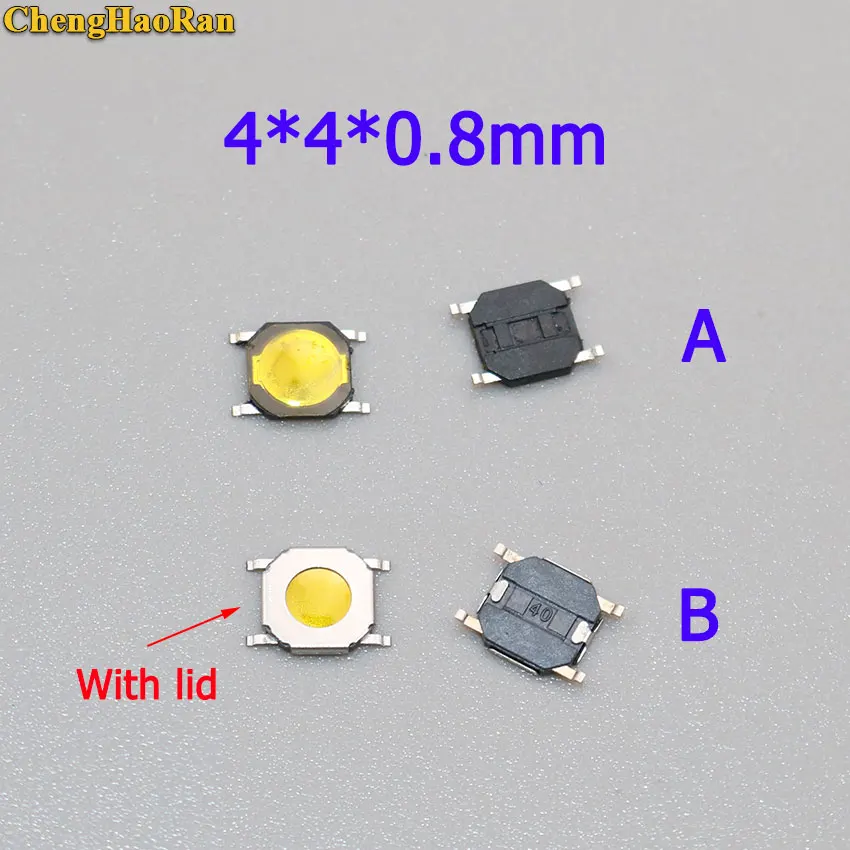ChengHaoRan 20Pcs 4*4*0.8mm 4x4x 0.8MM 4X4X0.8mm Tactile Push Button Switch Tact 4 Pin Switch Micro Switch SMD
ChengHaoRan 20Pcs 4*4*0.8mm 4x4x 0.8MM 4X4X0.8mm Tactile Push Button Switch Tact 4 Pin Switch Micro Switch SMD