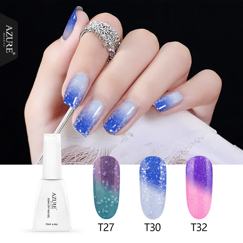 Azure Beauty 3Pcs/Lot Temperature Led Nail Polish Varnish Thermal Chameleon Led UV Gel Lacquer Kits Changing Color UV Gel Enamel
Azure Beauty 3Pcs/Lot Temperature Led Nail Polish Varnish Thermal Chameleon Led UV Gel Lacquer Kits Changing Color UV Gel Enamel