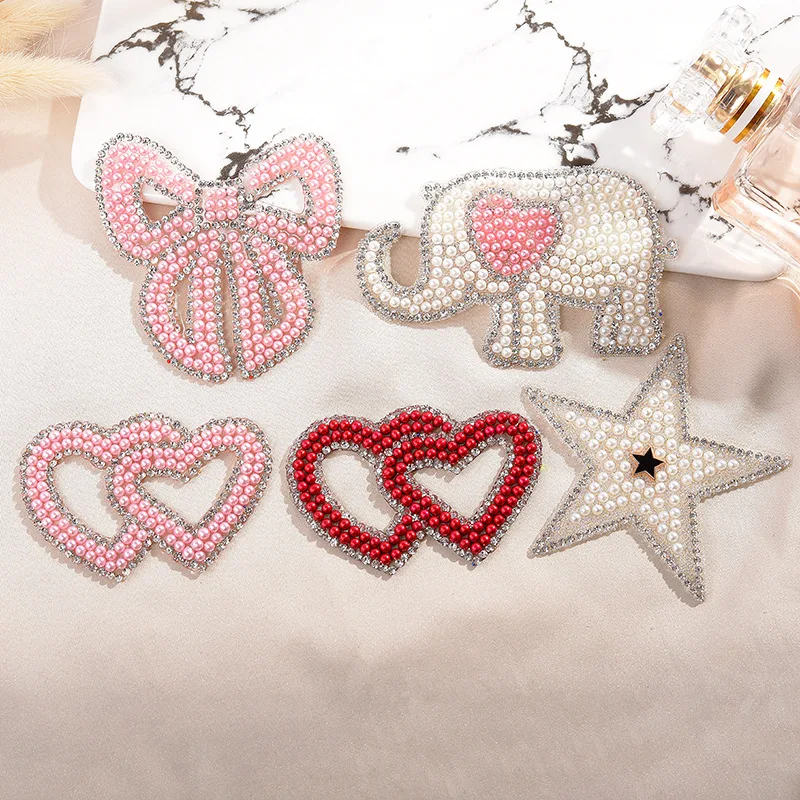 New Red Pink Bow Heart Star Elephant Rhinestone Bead Sequin Patches for Clothing Iron on Clothes Appliques Badge Stripes Sticker
New Red Pink Bow Heart Star Elephant Rhinestone Bead Sequin Patches for Clothing Iron on Clothes Appliques Badge Stripes Sticker