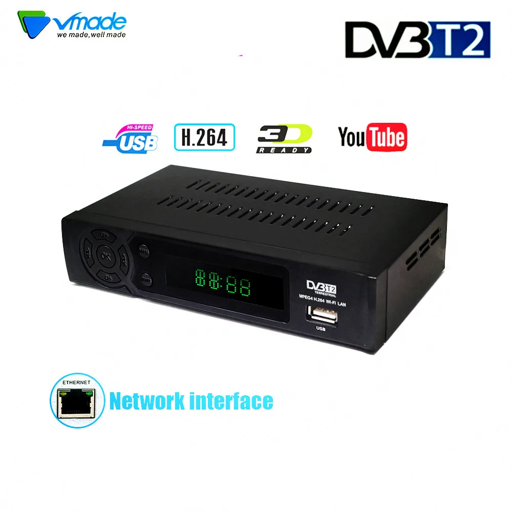 Hot sale HD DVB T2 High definition Digital Video Terrestrial receiver supports Youtube RJ45 LAN TV BOX with DVB-T for TV HDTV
Hot sale HD DVB T2 High definition Digital Video Terrestrial receiver supports Youtube RJ45 LAN TV BOX with DVB-T for TV HDTV