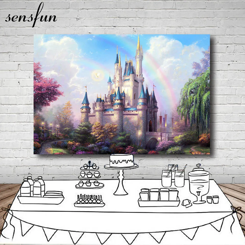 Sensfun Fairy Tale Backdrop For Photo Studio Rainbow Princess Castle Sky Blue Clouds Birthday Party Backgrounds 7x5FT Vinyl
Sensfun Fairy Tale Backdrop For Photo Studio Rainbow Princess Castle Sky Blue Clouds Birthday Party Backgrounds 7x5FT Vinyl