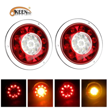 OKEEN 2pcs Waterproof 19 LEDs Car LED Rear Tail Lights Stop Brake Light for Truck Trailer Vehicles 12V 24V Side Lamp Red Yellow
OKEEN 2pcs Waterproof 19 LEDs Car LED Rear Tail Lights Stop Brake Light for Truck Trailer Vehicles 12V 24V Side Lamp Red Yellow