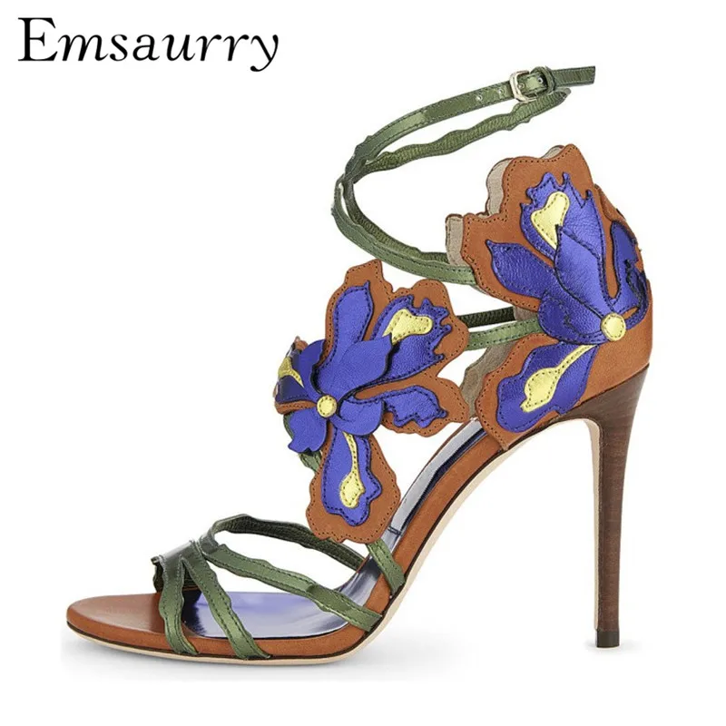New 2019 Embroidery Flower Gladiator Sandals Women Stiletto Heel Buckle Strap Flower Vine Summer Sandalias Mujer
New 2019 Embroidery Flower Gladiator Sandals Women Stiletto Heel Buckle Strap Flower Vine Summer Sandalias Mujer