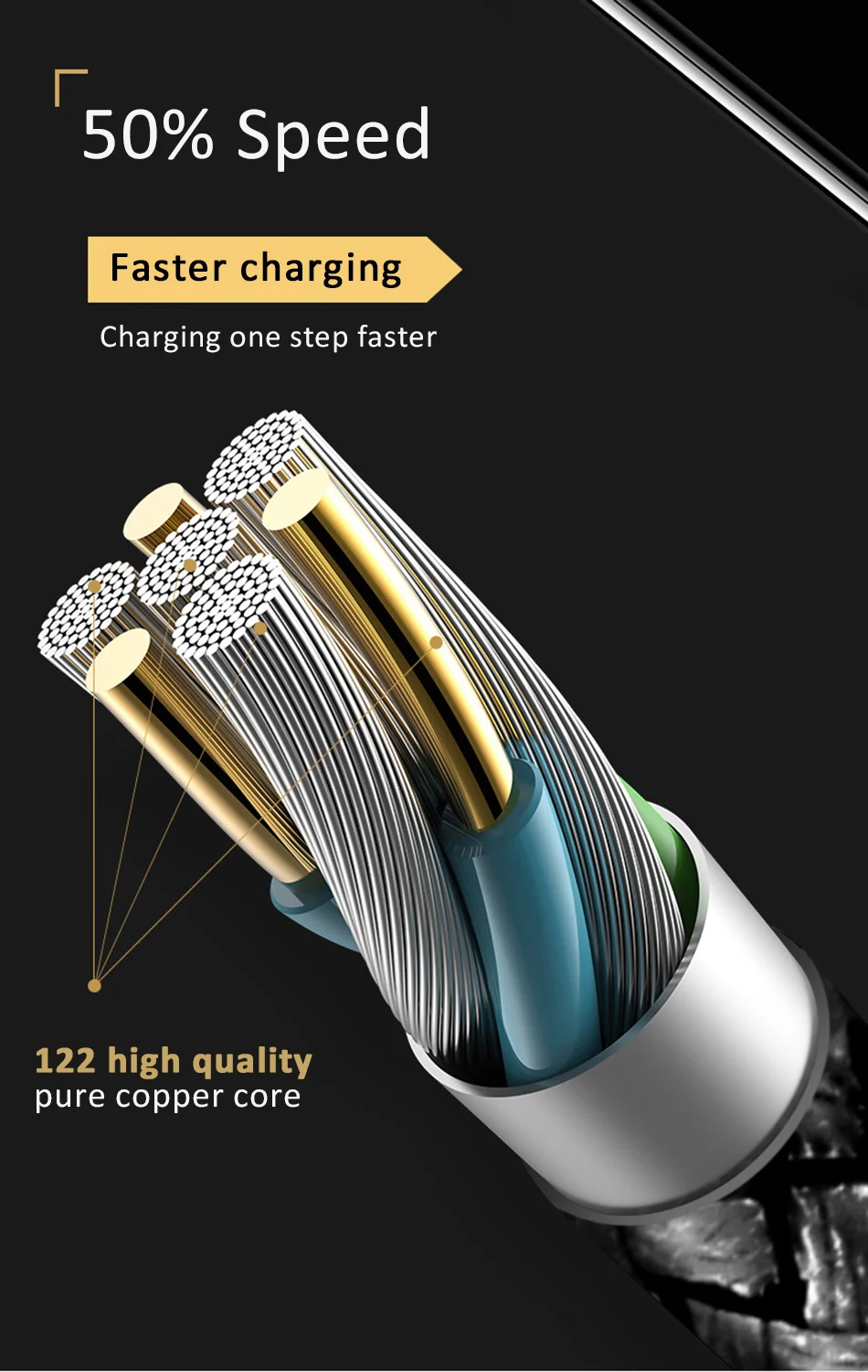 NOHON LED Charging&Sync Data Line 8 Pin Mobile Phone Cable For iphone 10 X 8 7 Plus For iPad Mini 2.4A Lighting Charge Cables 1M (4)