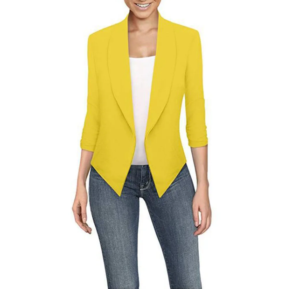 Tops Casual Slim Fit Gathered Business Suit Coat Fashion Long Sleeve Ladies Turn-down Collar Solid Women Blazer Irregular Hem
Tops Casual Slim Fit Gathered Business Suit Coat Fashion Long Sleeve Ladies Turn-down Collar Solid Women Blazer Irregular Hem