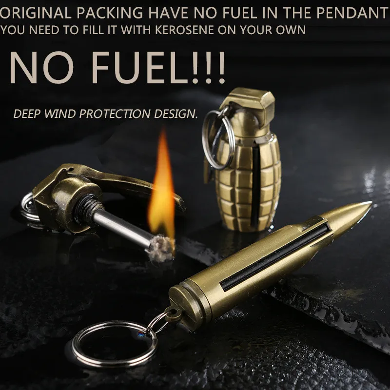 Military Army Theme Fire In The Hole Bullet Kerosene Lighter Pendant Key Chain Capsule Gasoline Lighter Keychain Outdoor Tools
Military Army Theme Fire In The Hole Bullet Kerosene Lighter Pendant Key Chain Capsule Gasoline Lighter Keychain Outdoor Tools