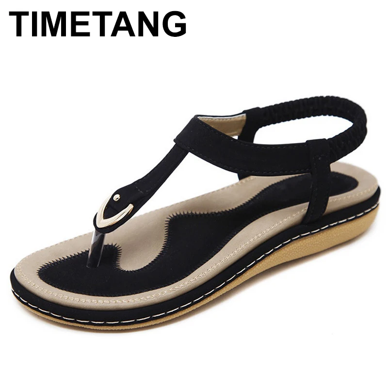 TIMETANG summer shoes women bohemia beach flip flops soft flat sandals woman casual comfortable plus size wedge sandals C065
TIMETANG summer shoes women bohemia beach flip flops soft flat sandals woman casual comfortable plus size wedge sandals C065