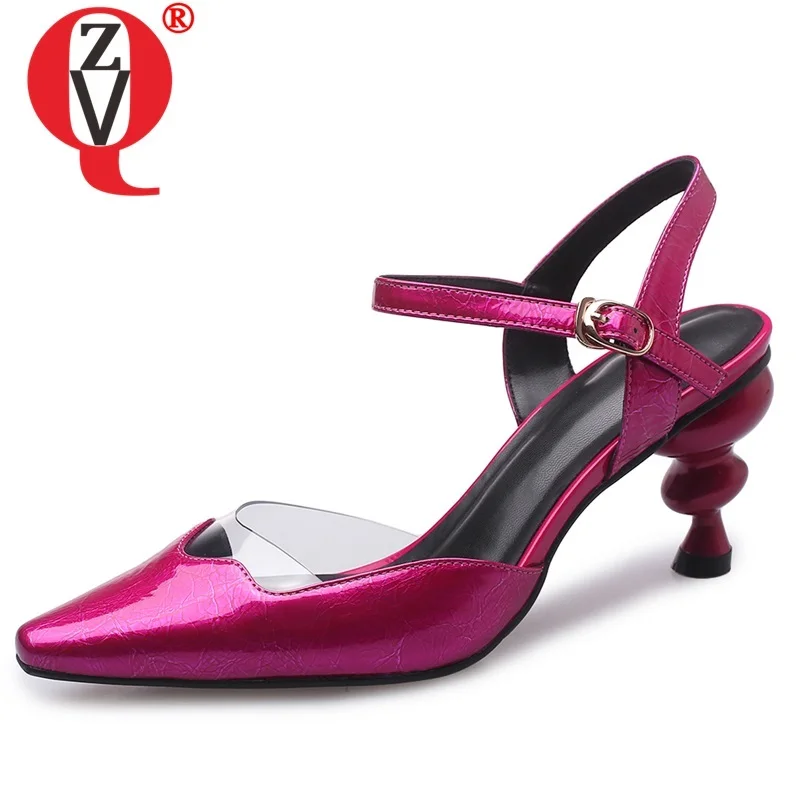 ZVQ woman shoes summer new fashion sexy pointed toe handmade genuine leather woman sandals outside high heels buckle lady shoes
ZVQ woman shoes summer new fashion sexy pointed toe handmade genuine leather woman sandals outside high heels buckle lady shoes