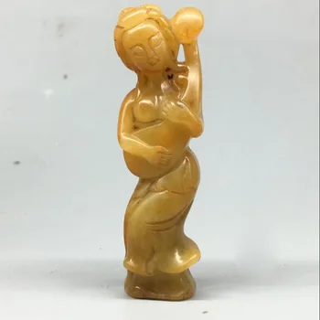 Antique jade pendant pendant ladies figure sculpture piece beautiful elegant Fuqin
Antique jade pendant pendant ladies figure sculpture piece beautiful elegant Fuqin