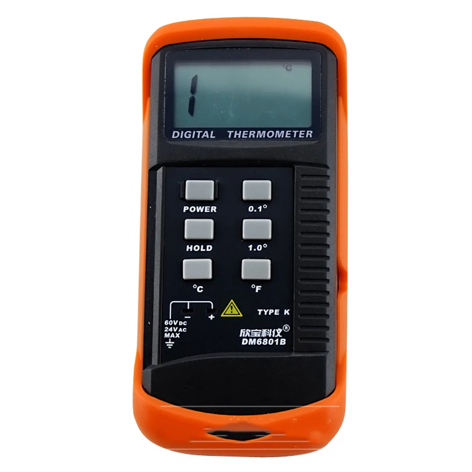 DM6801B Digital Thermometer With K-Type Thermocouple Sensors Data-Hold Function Overload Display Alert Data Retaining Accurate
DM6801B Digital Thermometer With K-Type Thermocouple Sensors Data-Hold Function Overload Display Alert Data Retaining Accurate
