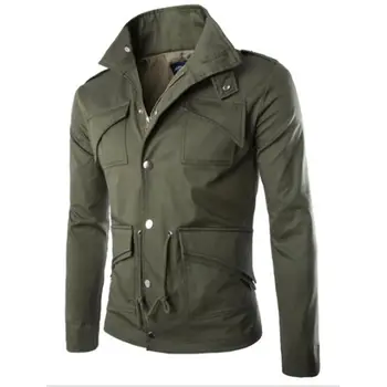Men Casual Solid Jacket Pockets Men's COats Jackets Tops Chic Slim Multi-pocket Stand Collar Causal Big SIze Males Coat san0
Men Casual Solid Jacket Pockets Men's COats Jackets Tops Chic Slim Multi-pocket Stand Collar Causal Big SIze Males Coat san0