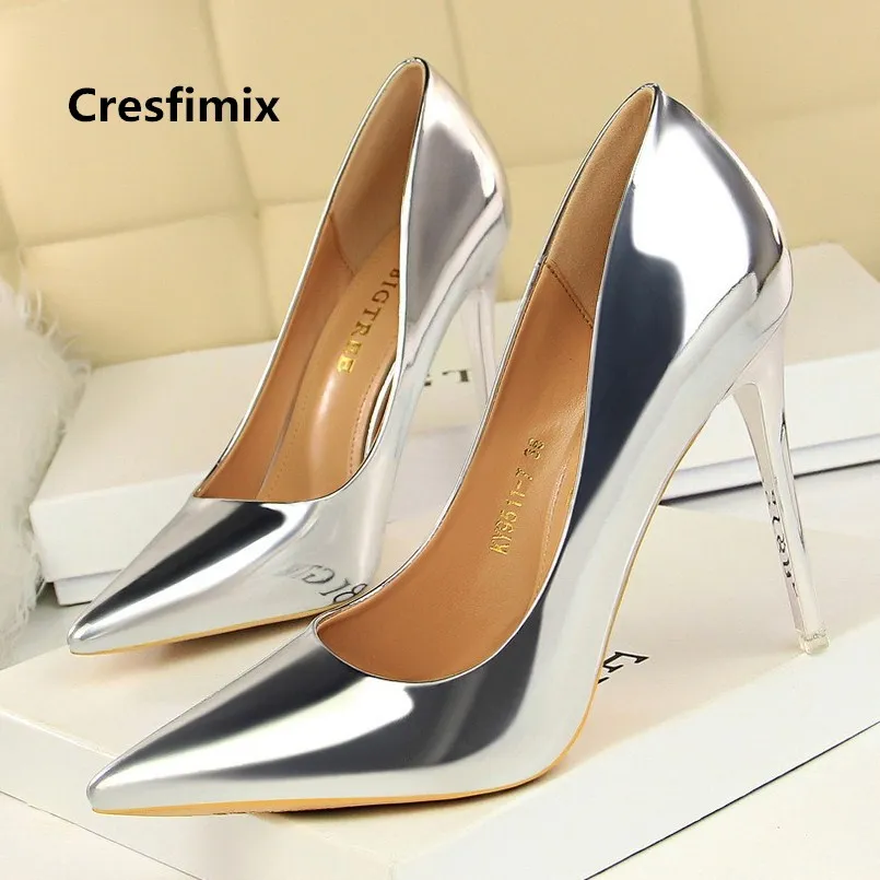 Cresfimix femmes hauts talons bridal sexy wedding silver high heel pumps women fashion sweet golden party high heel shoes c2743b
Cresfimix femmes hauts talons bridal sexy wedding silver high heel pumps women fashion sweet golden party high heel shoes c2743b