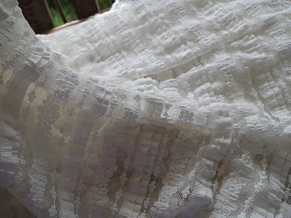 1 yard ivory Lace Fabric with cake layer design, bridal floral lace fabric, high quality strech lace fabric with daisy
1 yard ivory Lace Fabric with cake layer design, bridal floral lace fabric, high quality strech lace fabric with daisy