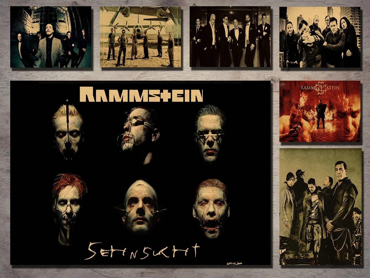 Rammstein German chariot industrial metal Kraft poster retro rock bar decorative painting
Rammstein German chariot industrial metal Kraft poster retro rock bar decorative painting