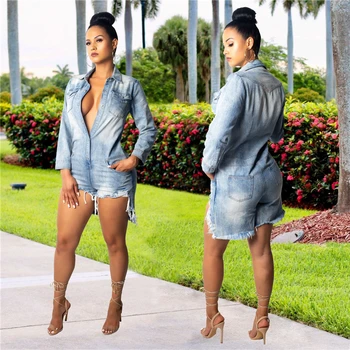 Summer and autumn new fashion sexy denim short jumpsuit women 2019 casual office lady solid color rompers womens jumpsuit B536
Summer and autumn new fashion sexy denim short jumpsuit women 2019 casual office lady solid color rompers womens jumpsuit B536