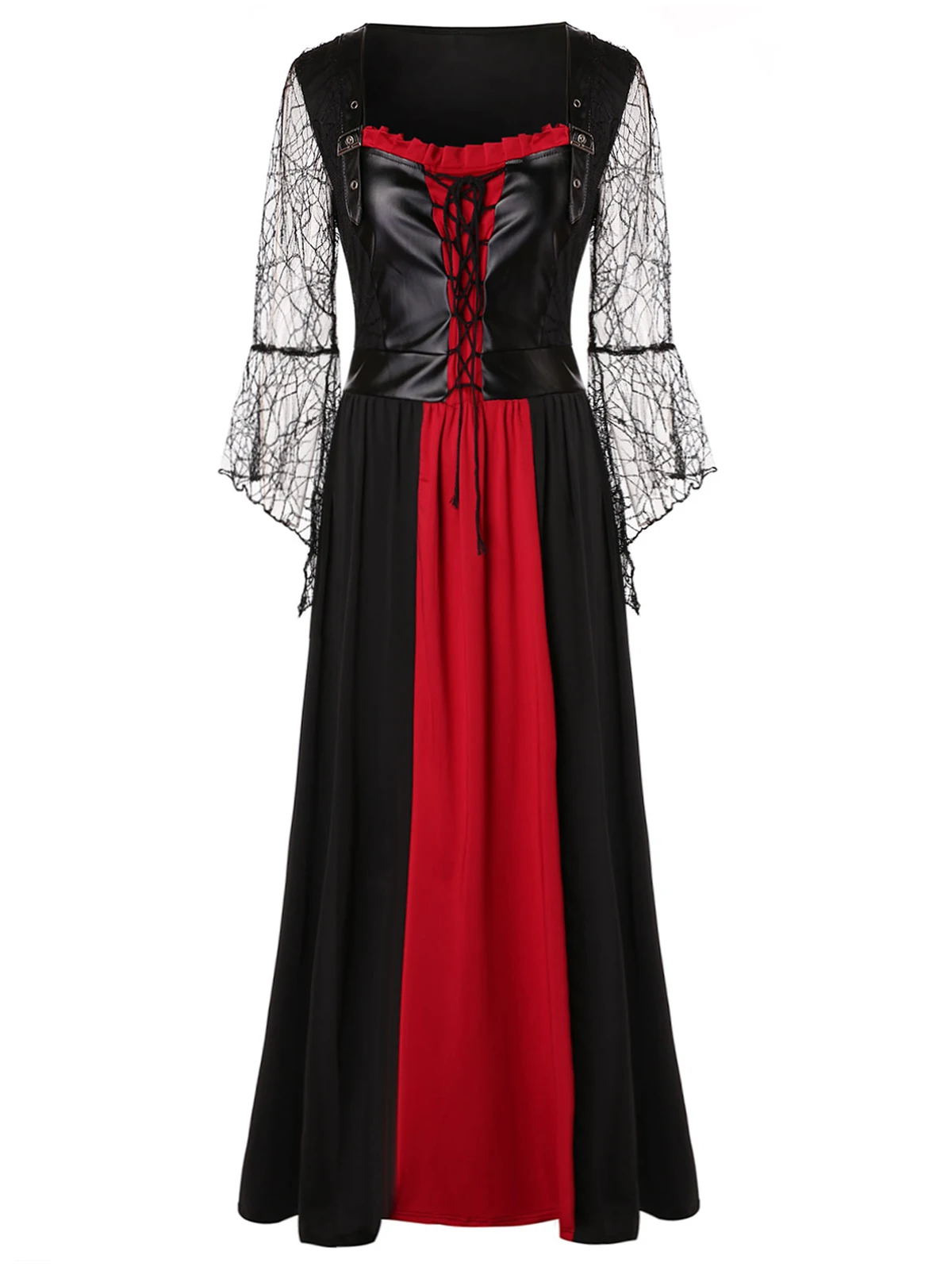 Wipalo Halloween Plus Size Gothic Vintage Women Clothing Vestidos Fall Spring Dresses Lace Up Lace Insert Maxi Dress 5XL
Wipalo Halloween Plus Size Gothic Vintage Women Clothing Vestidos Fall Spring Dresses Lace Up Lace Insert Maxi Dress 5XL