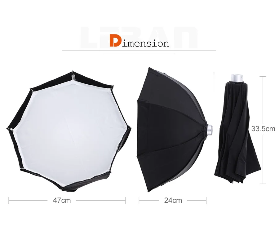 Description Picture 4 of itemGodox AD-S7 Multifunctional Soft Box Octagonal Honeycomb Grid Umbrella Softbox for WITSTRO Flash Speedlite AD180 AD360 AD200